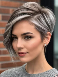 Short Lace Wigs Ombre/2 Tone Without BangsHuman Hair Wigs
