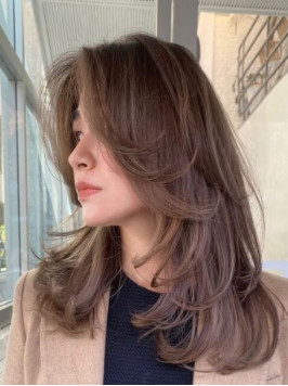 14" Shoulder Length Layered Capless Brown Str...