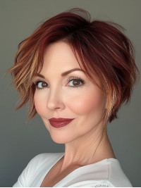 Short Wigs Human Hair Straight Ombre/2 Tone 8"  Lace Front Wigs