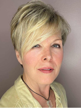 Short 6" Straight Ombre/2 Tone Boycuts Real H...