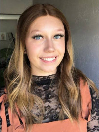 Long Hair Wigs Layered Wavy 16" Monofilament Ombre/2 Tone Wigs