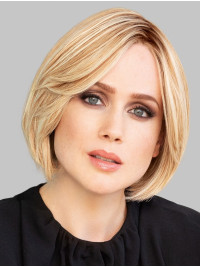 Hand Tied Mono Wigs Remy Human Hair Bobs Straight Chin Length Wigs