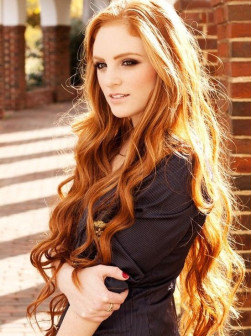 Top Long Wavy Hand Tied Copper Wigs 26 Inch