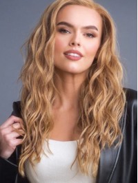 Natural Long Wavy Synthetic Lace Front Wig