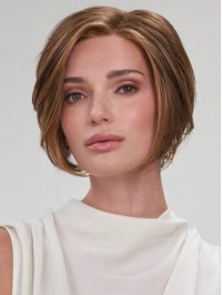 Chin-Length Brown Lace Front Bob Wig