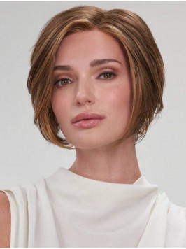 Chin-Length Brown Lace Front Bob Wig