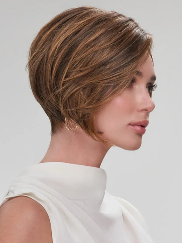 Chin-Length Brown Lace Front Bob Wig