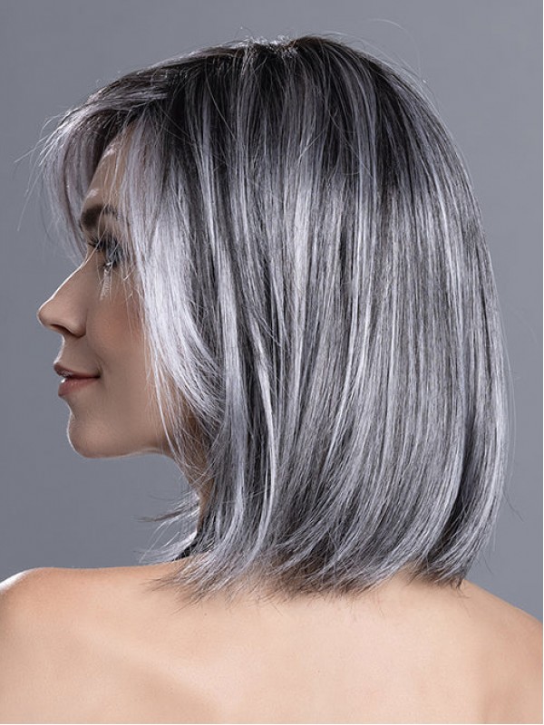 Grey Straight Bobs Lace Front Wigs