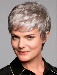 Short Wavy Boycuts Synthetic 6" Capless Wigs