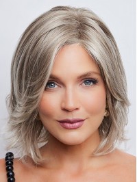 Chin-Length Wig Straight Lace Front Synthetic Wigs