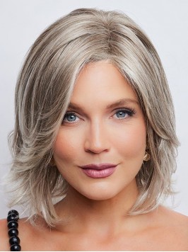 Chin-Length Wig Straight Lace Front Synthetic Wigs