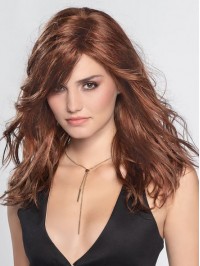 Long Modern Wavy With Bangs Capless Synthetic Wigs