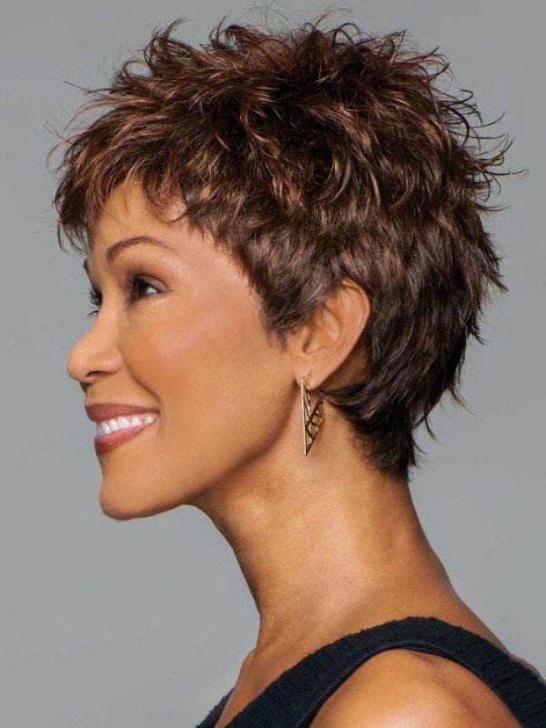 Short Textured Lightweight Wavy Synthetic Capless Wigs