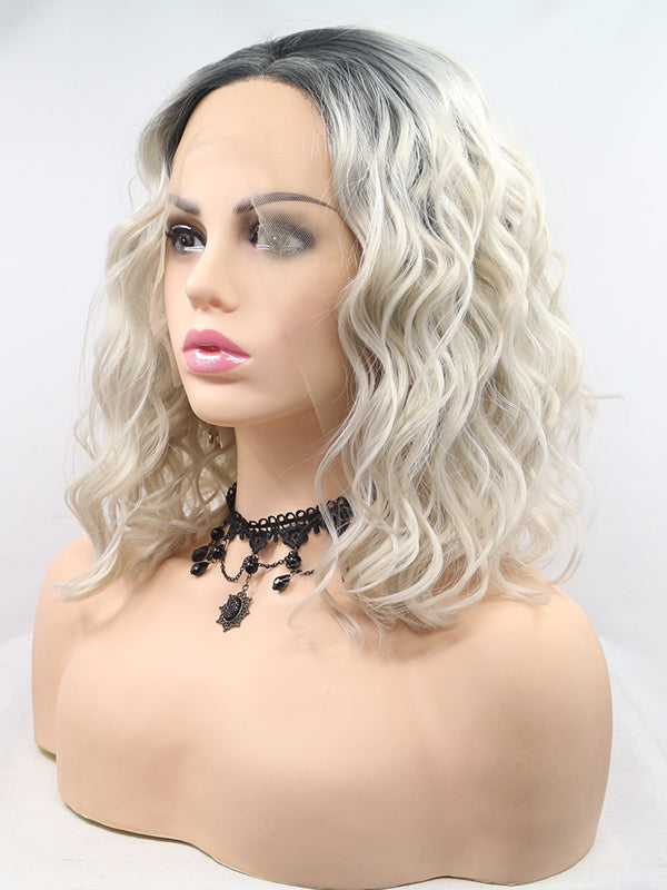 Short Wavy 14" Ombre Without Bangs Synthetic Wigs