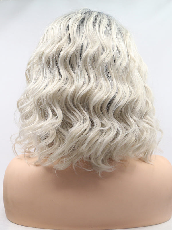 Short Wavy 14" Ombre Without Bangs Synthetic Wigs