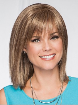 Fashionable Cut Layered 12" Synthetic Capless...