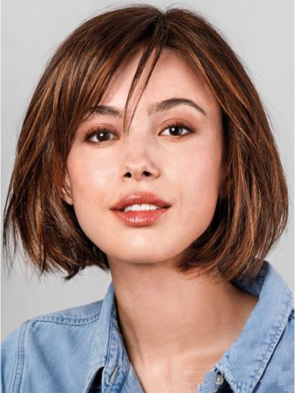 Lace Front Wigs Straight Bob Chin Length Synthetic Fiber Wigs