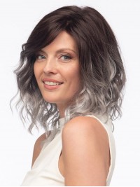 Ombre Hair Shoulder Length Synthetic Lace Front Wigs