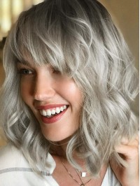 Natural 12" Ombre Grey Synthetic Capless Wigs