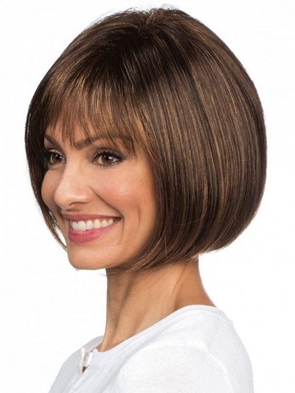 Daily Wig Short Brown Bob Synthetic Wigs