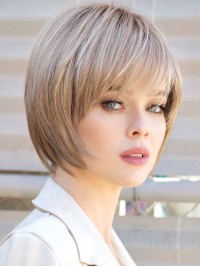 Smooth Layered 8" Bob Synthetic Wigs