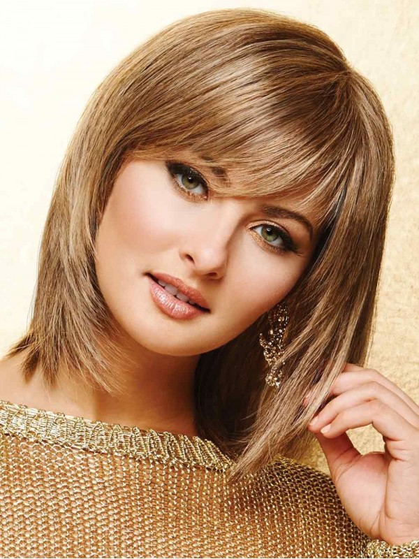 12" Shoulder-length Modern Layered Synthetic Lace Wigs