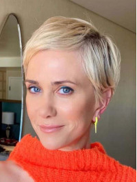 Synthetic Wigs Straight Platinum Blonde Boycuts 4" Cropped Wigs