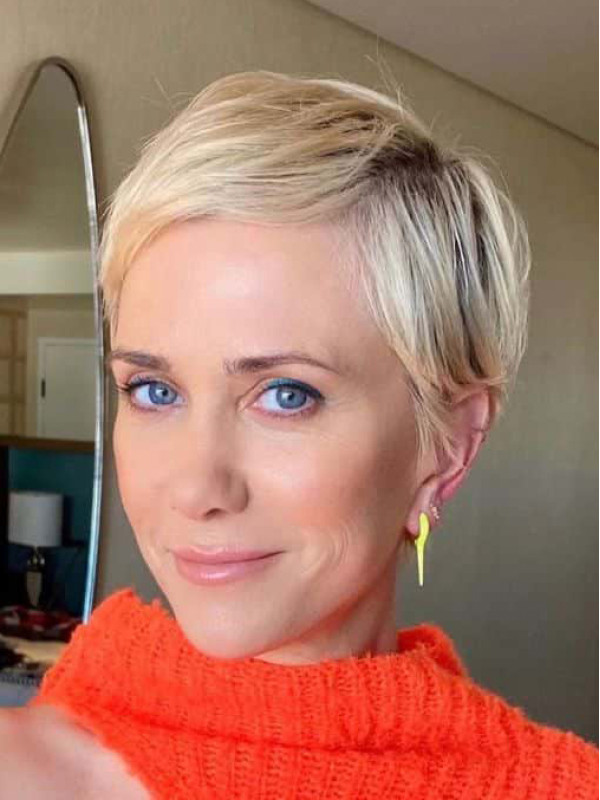 Synthetic Wigs Straight Platinum Blonde Boycuts 4" Cropped Wigs