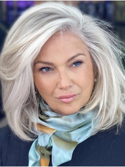 Shoulder Length 14" Straight Layered Lace Front Wigs Sale