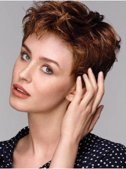 Cheap Wigs Auburn Cropped Straight Boycuts Wigs