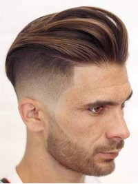 Brown Short Straight Human Hair Men Toupee Mtoup201104