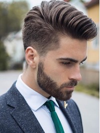 Short Straight Human Hair Men Toupee Mtoup201105