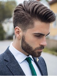 Short Straight Human Hair Men Toupee Mtoup201105