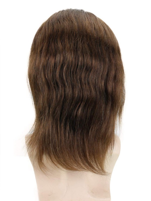 Long Straight Human Hair Men Toupee Mtoup201106