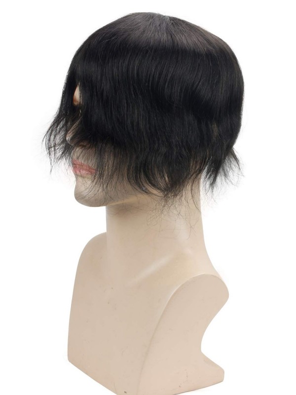 Short Straight Human Hair Men Toupee Mtoup201114