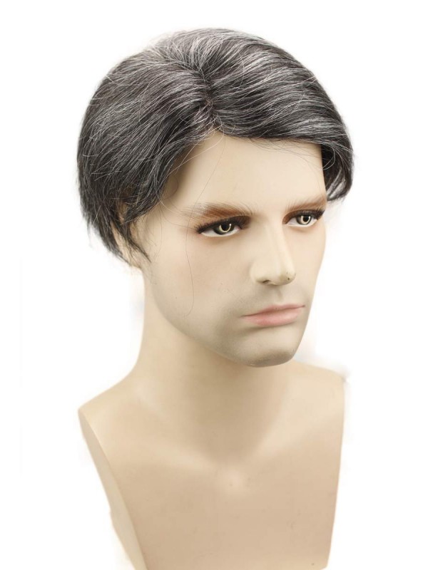 Short Straight Human Hair Men Toupee Mtoup201120