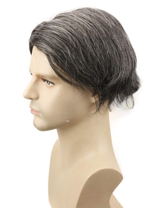 Short Straight Human Hair Men Toupee Mtoup201120