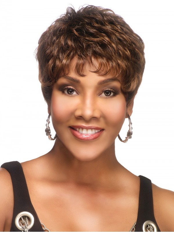 Amazing Brown Wavy Short Petite Wigs