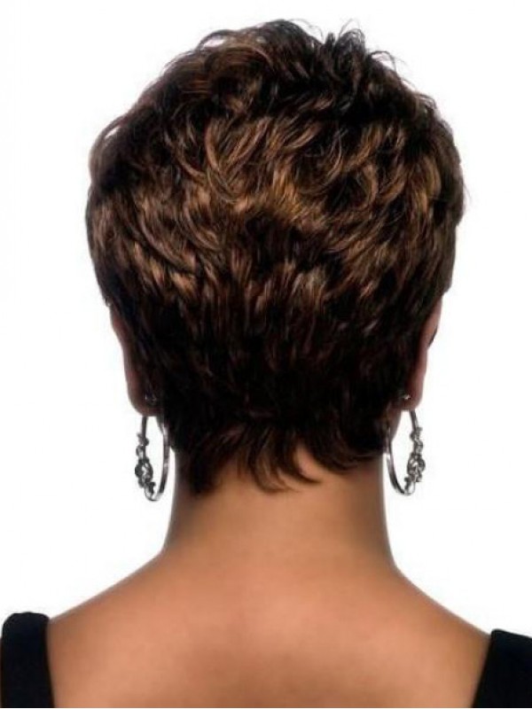 Amazing Brown Wavy Short Petite Wigs