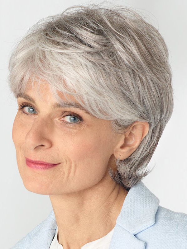 Fashional White Short Straight Grey High Quality Wigs