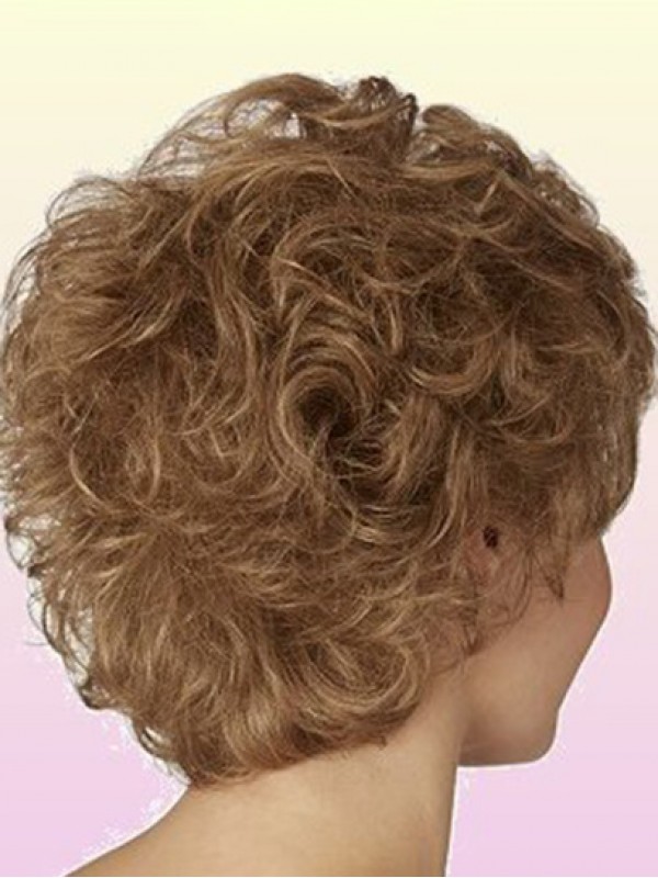 Blonde Wavy Boycut Classic Short Human Hair Wigs