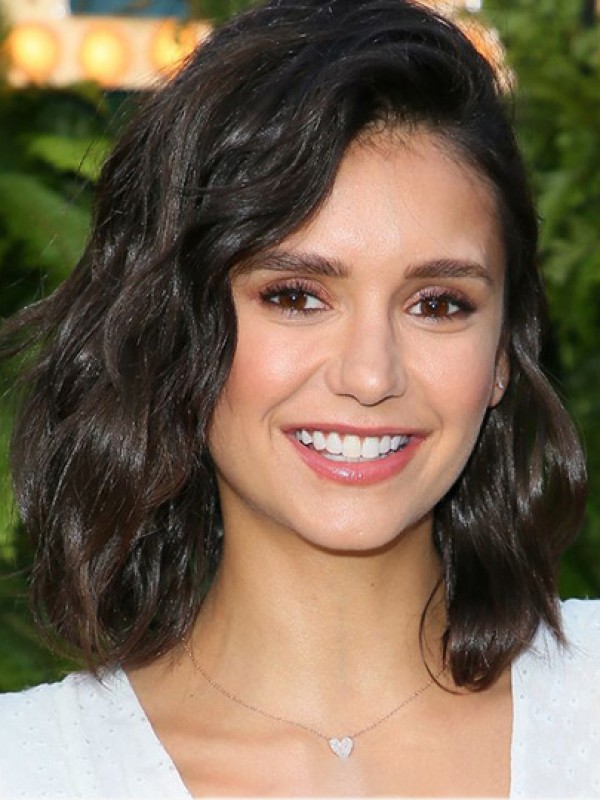 Black Fabulous Lace Front Shoulder Length Bobs Nina Dobrev Wig