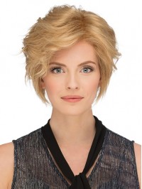 Blonde Bobs Wavy 8" Cheap Human Hair Wigs