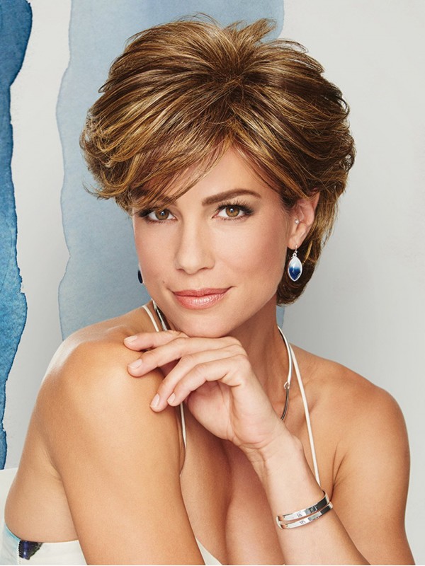 Wavy Short 4" Capless Layered Best Synthetic Wigs Online