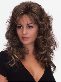 22 Inches Amazing Capless Brown Long Curly Wig