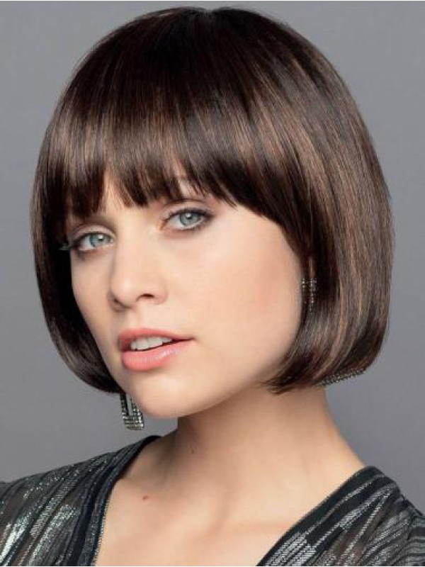 Straight Synthetic 10" Bobs Convenient Monofilament Wigs