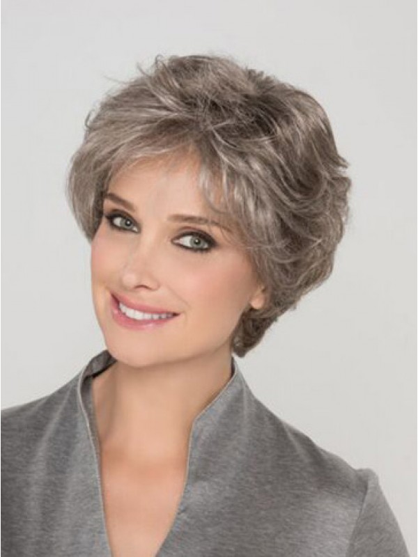 8" Wavy Short Grey Wigs