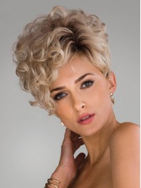 Blonde Curly Short Synthetic Wigs