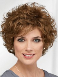 Curly Brown Short 8" Designed Classic Wigs