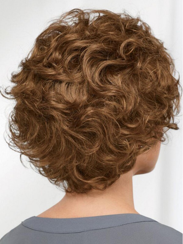 Curly Brown Short 8" Designed Classic Wigs